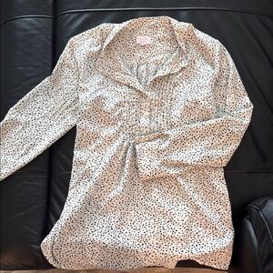 Isabel Maternity Cream and Black Spotted Blouse